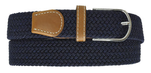 Marshal Braided Elastic Stretch Belts with Metal Buckle S111-menswallet