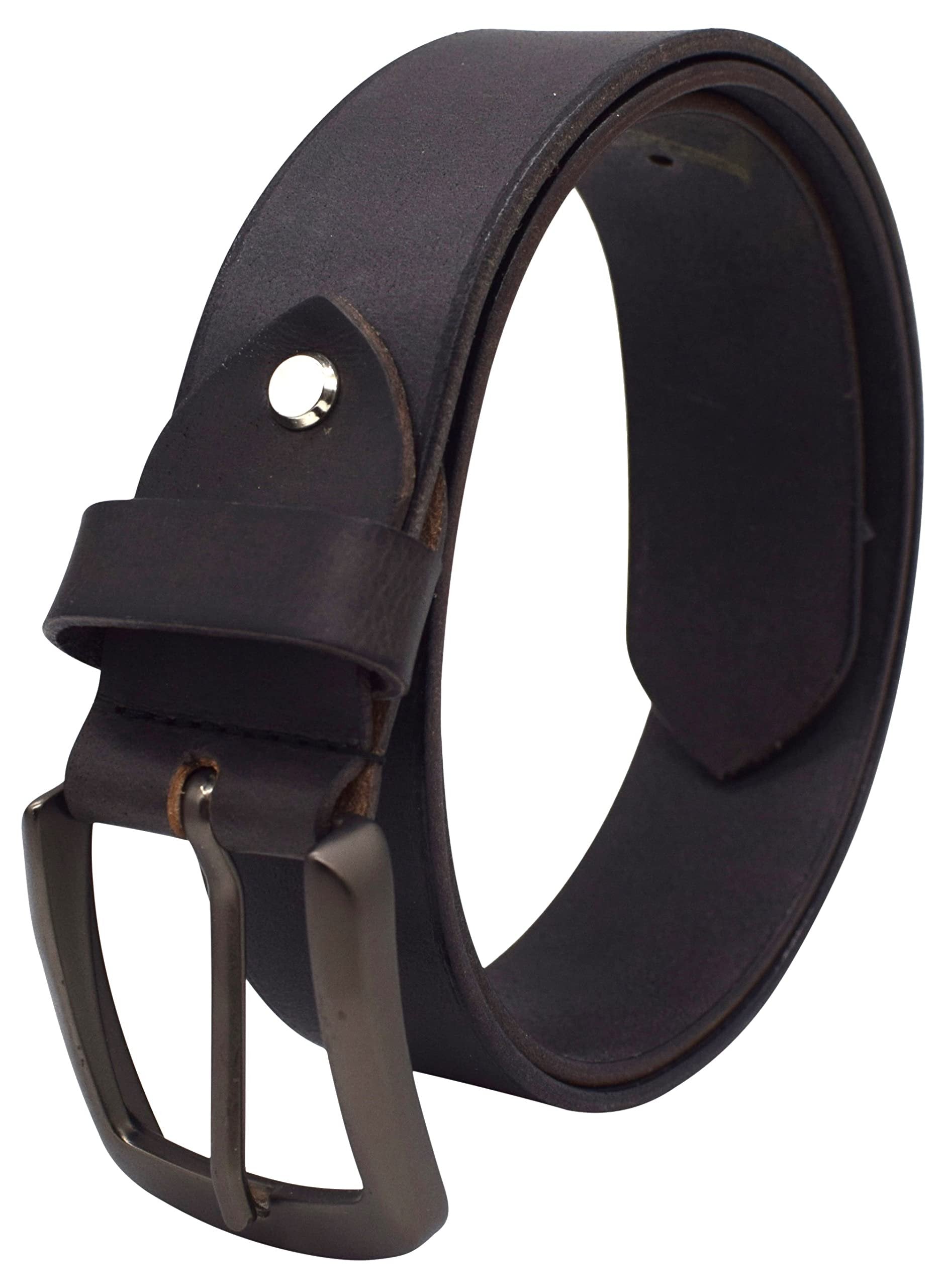 Marshal Men's Genuine Leather Classic Everyday Jean Belt, 1 1/2" Men Handmade Casual Dress Belts (Black, 38" Marshal Men's Genuine Leather Classic Everyday Jean Belt, 1 1/2" Men Handmade Casual Dress Belts (Black, 38"