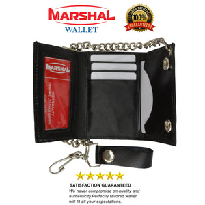 Leather Chain Biker Wallet 946-27-menswallet