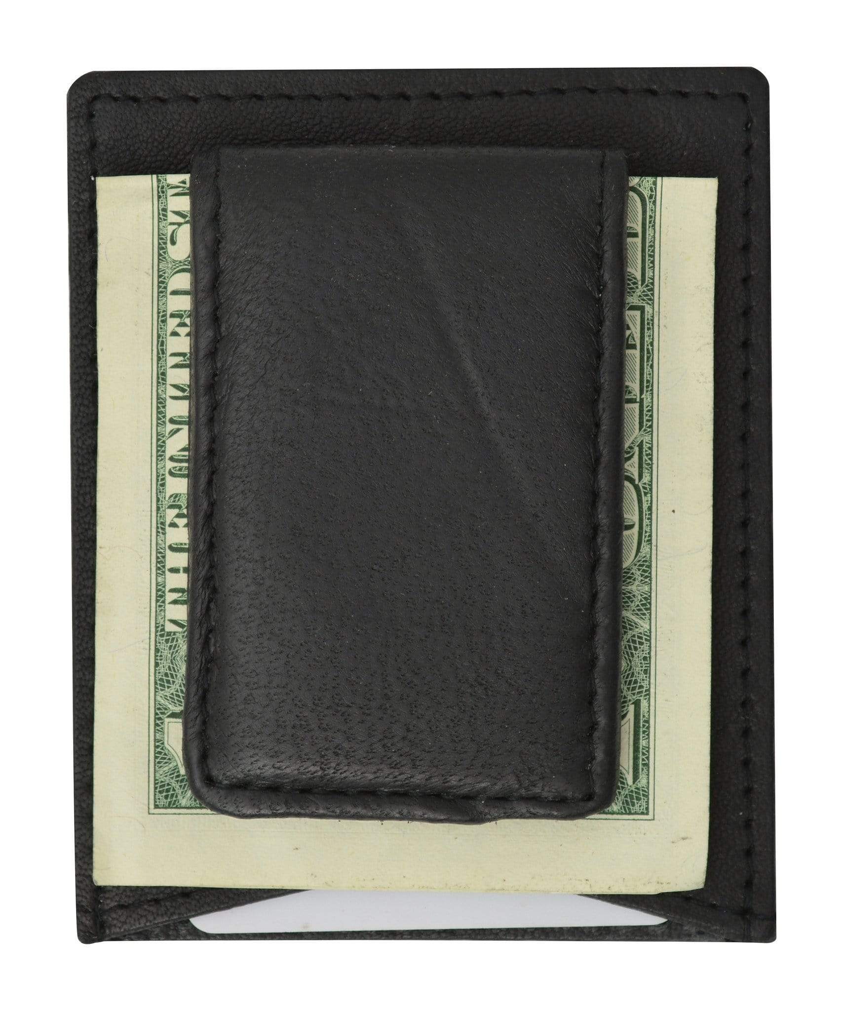 Mens Genuine Leather Magnetic Money Clip Credit Card Holder Wallet 910r , Brown Mens Genuine Leather Magnetic Money Clip Credit Card Holder Wallet 910r , Brown