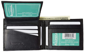 Men's Leather Bifold Wallet Removable Flip Up ID Window P 533 (C)-menswallet
