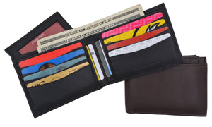 Men's Premium Leather RFID Bifold Wallet W/ Removable Front ID Card Holder-menswallet