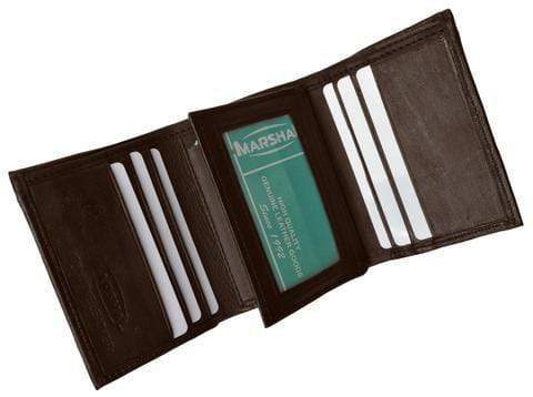 Men's premium genuine leather credit card ID trifold wallet P1107-menswallet