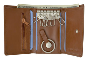 Moga Genuine Leather Keychain Card Holder Wallet Italian Design 90312-menswallet