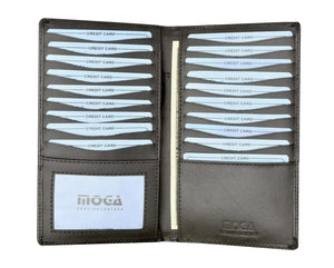 Moga High End Quality Handmade Leather Bifold Credit Card Holder 91529-menswallet