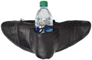 Multiple Pocket Waist Bag Fanny Pack with Water Bottle Holder for Hiking Travel 401 (C)-menswallet