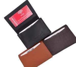New Crocodile Pattern RFID Blocking Premium Soft Leather Business Card Holder with Expandable Pocket RFIDP70CR (C)-menswallet