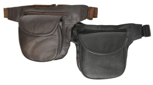 New Design Waist Bag Holder Genuine Leather Fanny Pack 035-menswallet