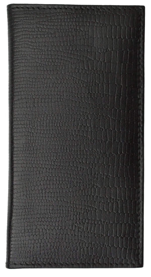 New Genuine Leather Checkbook Cover Case Snake Pattern 156 SN (C)-menswallet