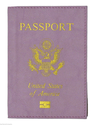 New Purple USA Passport Cover Holder Wallet Travel Case-menswallet