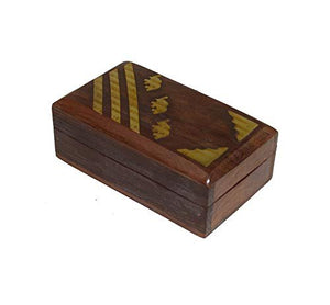 OM SHRI OM Rosewood Womens Box Jewelry Organizer Decorative Table Piece Handcrafted Indian Product-menswallet