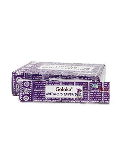 Original Goloka Natures Lavender Incense Box of 12 Packs-menswallet