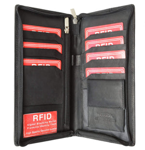 Passport Cover ID Holder Wallet Credit Card Travel Case RFID 663 (C)-menswallet