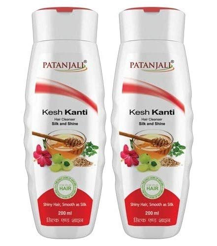 Patanjali Ayurved Limited Kesh Kanti Hair Cleanser Silk and Shine, 200ml (Pack of 2)-menswallet