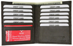 RFID Blocking Bifold Hipster Credit Card Wallet Premium Lambskin Leather RFID P 2502 (C)-menswallet