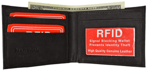 RFID Blocking Men's Leather Slim Bifold Wallet RFID 60 (C)-menswallet