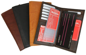 RFID Blocking Slim Leather Checkbook Organizer ID Credit Card Holder Wallet RFID 853 (C)-menswallet