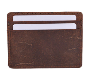 RFID Blocking Slim Vintage Look Leather Wallet Credit Card Case Sleeve Card Holder Thin Wallet RFID170HTC-menswallet