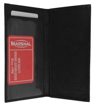 RFID Protected Genuine Leather Simple Check Book Holder Style-menswallet