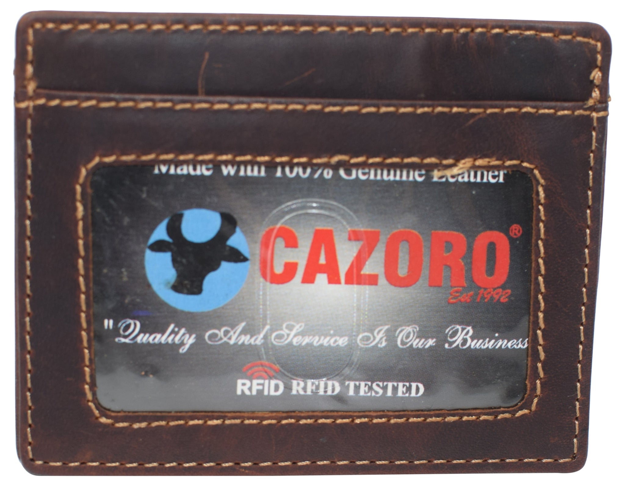 RFID Vintage Leather Front Pocket Wallet Slim Minimalist Secure Thin Credit Card Holder-menswallet