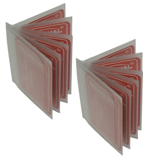SET of 2 - 6 Page Plastic Wallet Insert for Bifold Billfold or Trifolds Top Load INSTRI 6PGS (C)-menswallet