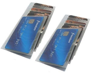 Set of 2 Clear Premium Quality Checkbook Wallet Insert from Swiss Marshall-menswallet