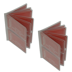 Set of 2 - Replacement Plastic Insert For Hipster Wallets, Card Or Picture Insert 2 High Stacked Up INS502 (C)-menswallet