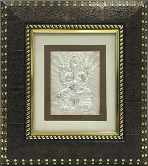 Silver Picture in Frames Ganesh 8"x8"-menswallet
