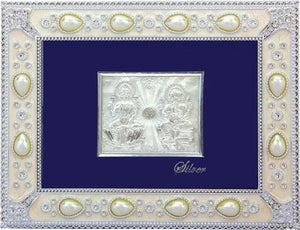 Silver Picture in Frames Laxmi And Ganesh12"x10"-menswallet