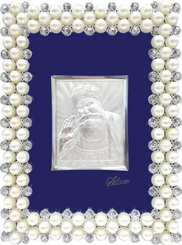 Silver Picture in important Frames Guru Nanak 11"x 9"-menswallet
