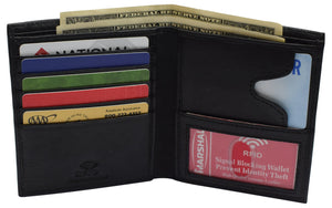 Size one size Men's Leather Large Hipster Wallet RFID Blocking-menswallet