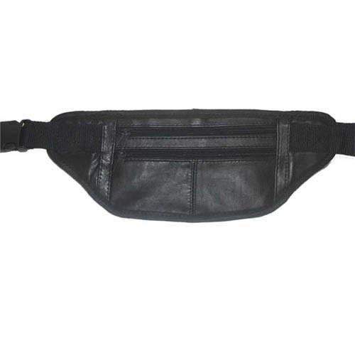 Slim Compact Design Leather Waist Pouch Fanny Pack Multiple Pockets 6071 (C)-menswallet