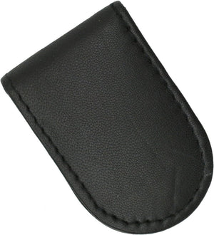 Slim Magnetic Genuine Leather Money Clip Black Wallet-menswallet