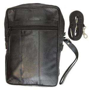 Soft Genuine Leather Organizer Bag with Cellphone Holder 118 (C)-menswallet