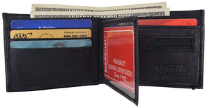 Soft Leather Mens Bifold Wallet ID Credit Card Holder 1652-menswallet