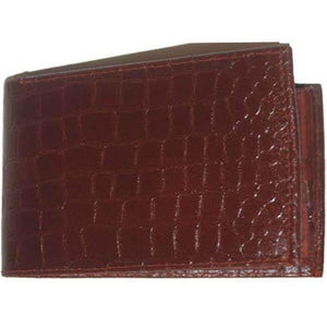 Special Series Crocodile Pattern Bifold Mens Leather Wallet with Removable Flap 2 ID Windows 5582 CF-menswallet