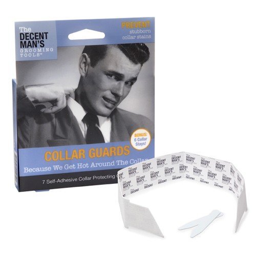 The Decent Man's Grooming Tools Men's The Collar Guards with Bonus Collar Stays (7 Count) One Size Multi-menswallet