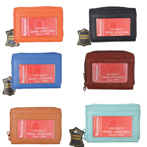 Wholesale Leather Palm Size Accordion Style Credit Card ID Wallet Assorted Colors-menswallet