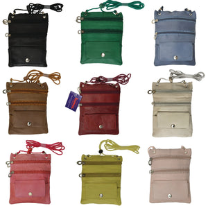 Wholesale Soft Leather Purse Organizer Shoulder Bag Travel Wallet Colors Assorted-menswallet