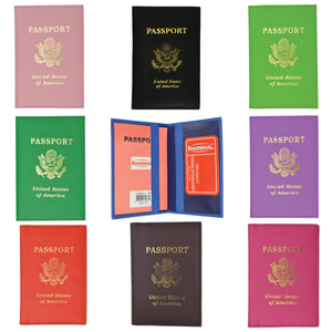 Wholesale USA Gold Logo Passport Cover Holder for Travel Colors Assorted-menswallet