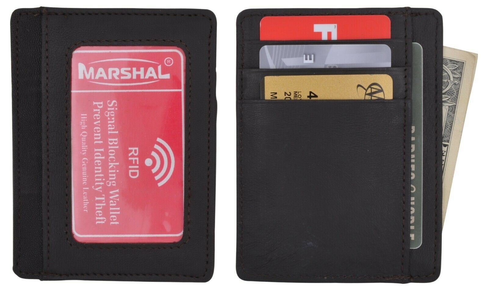 menswallet New Genuine Leather Slim Card Holder Wallets For Men - Minimalist Rfid Blocking, Adult Unisex, Size: Standard, Blue menswallet New Genuine Leather Slim Card Holder Wallets For Men - Minimalist Rfid Blocking, Adult Unisex, Size: Standard, Blue