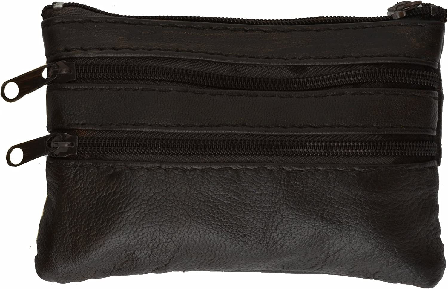 Genuine Soft Leather Change Purse with Zipped Closure