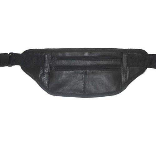 Slim Compact Design Leather Waist Pouch Fanny Pack Multiple Pockets 6071 (C) - wallets for men's at mens wallet