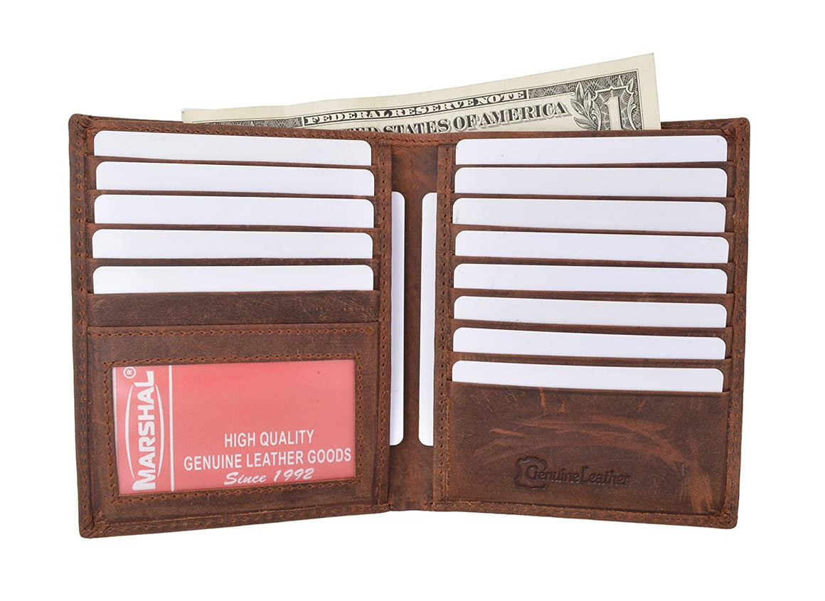 Personalized Leather Wallet for Men Initials Name