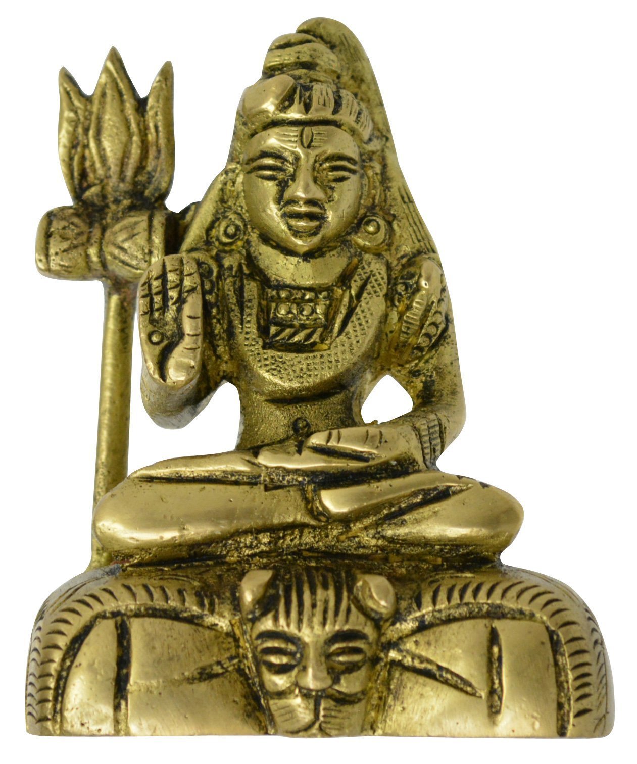 Lord Shiva Sculpture, Small Brass Sculpture For Car or office Desk, Religious Gift, Home Decor - wallets for men's at mens wallet