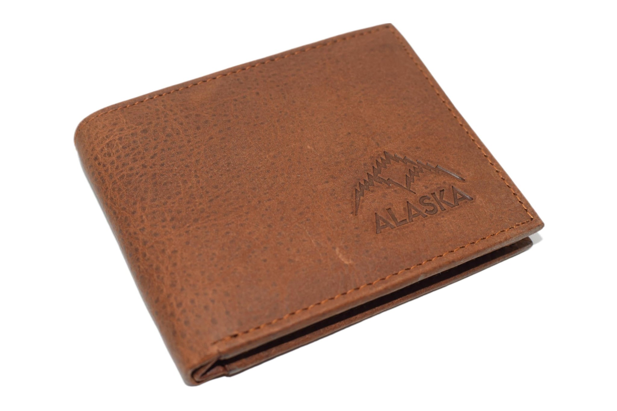 Marshal Alaska RFID Blocking Genuine Leather Bifold Trifold Wallet for Men The Last Frontier (Bifold)