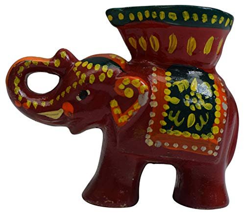 OM SHRI OM Elephant Clay Diya Special Decorative Diwali Item Oil Lamp Indian Festival Gift