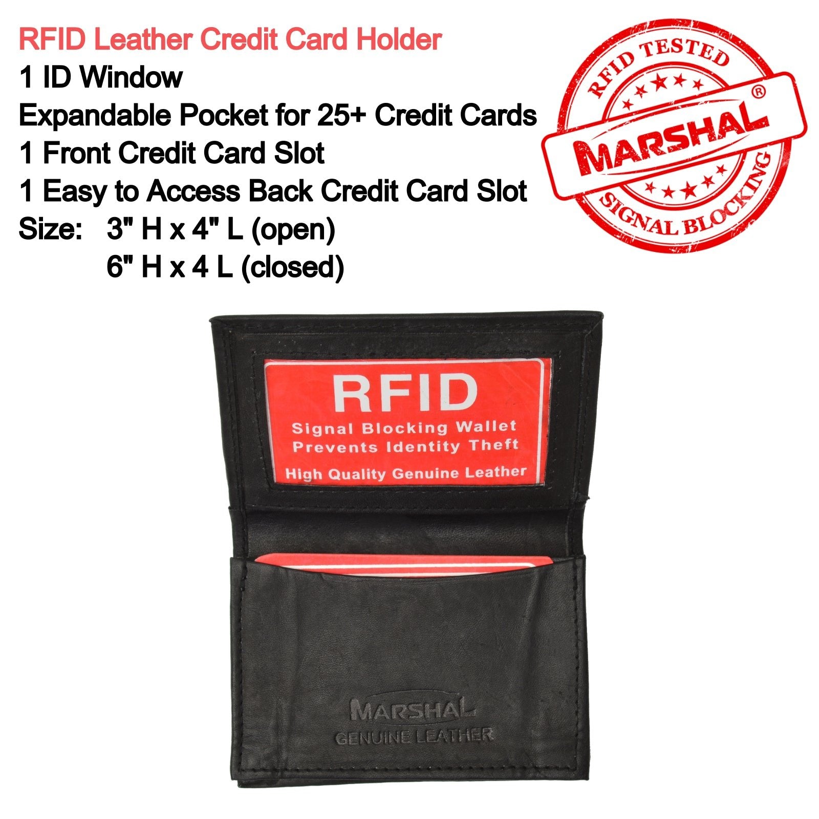 Fashion Leather ID Card Holders - Vertical Credit Card Size 