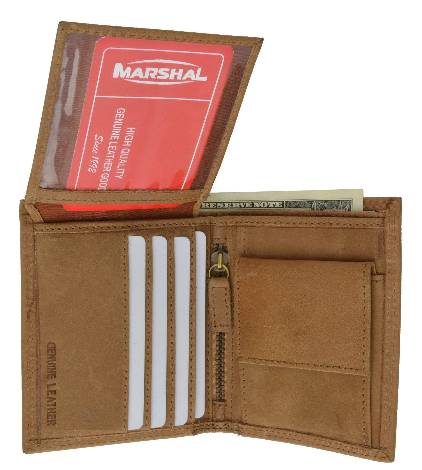 Leather Hunter Bifold Wallet - wallets for men's at mens wallet