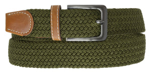 Marshal Braided Elastic Stretch Belts with Gunmetal Buckle S110-menswallet
